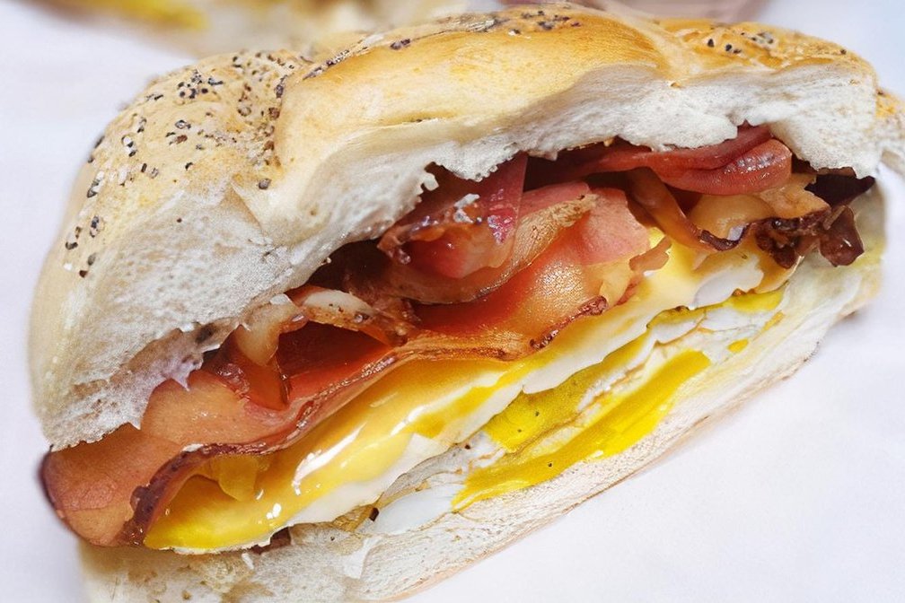 Order Bacon and Eggs Sandwich food online from Stella Blue Bistro store, Huntington on bringmethat.com