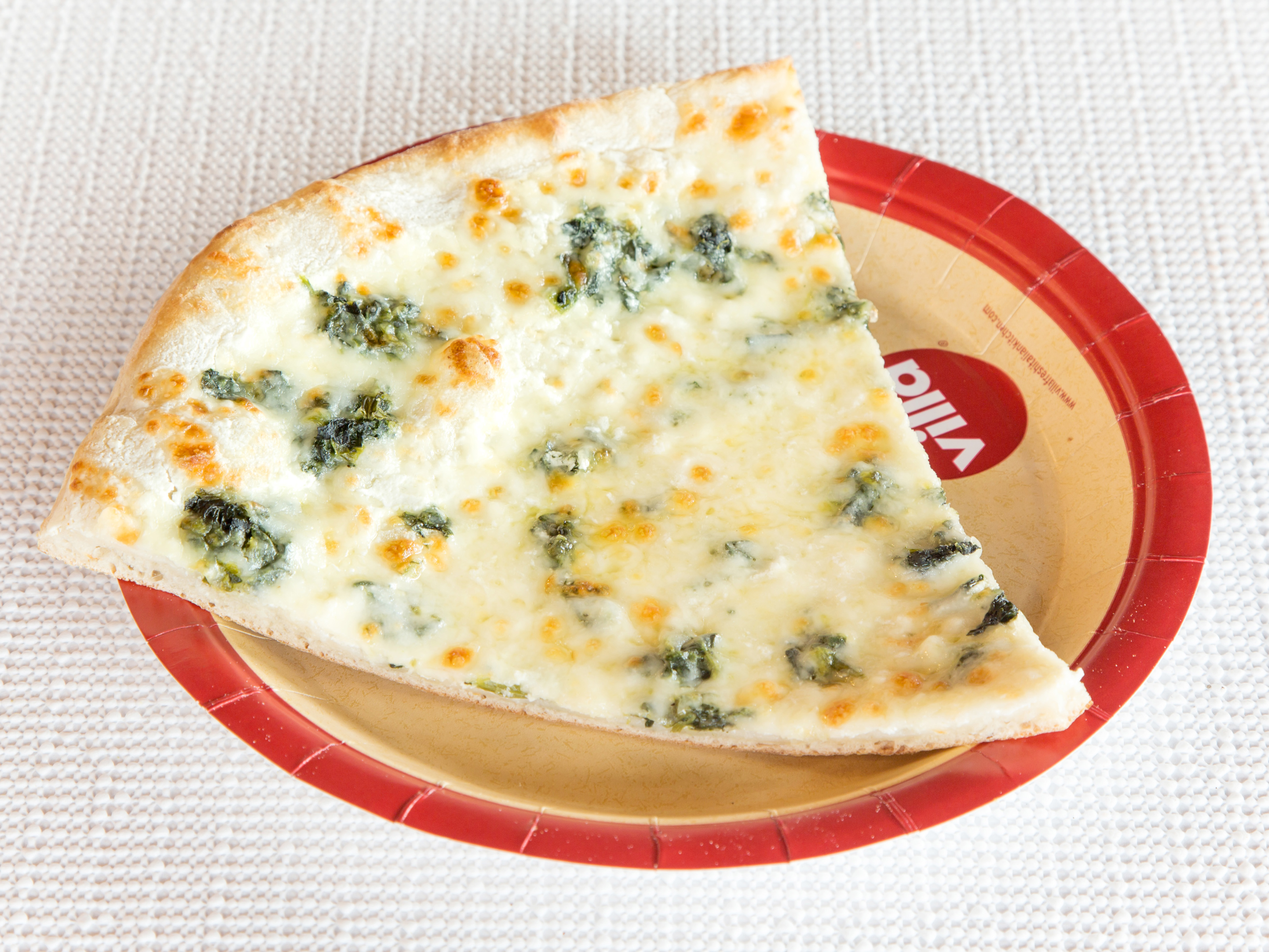 Order White Spinach Pizza food online from Villa Pizza store, South Plainfield on bringmethat.com