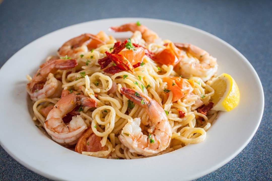 Order SHRIMP SCAMPI PASTA food online from Meeting Street Cafe store, Providence on bringmethat.com