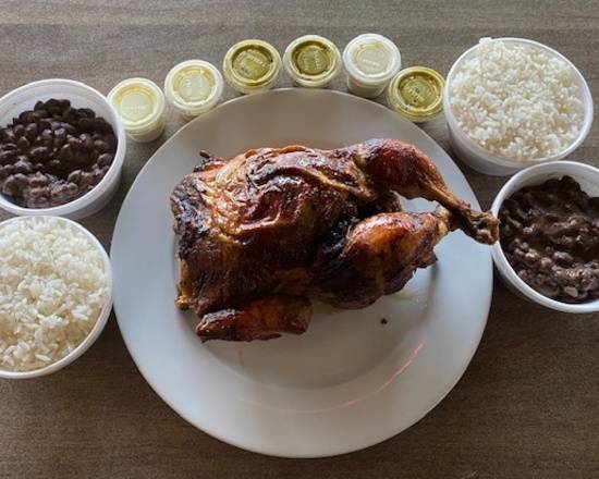 Order Whole Chicken w/Beans Rice food online from Emma Chicken Restaurant store, Alexandria on bringmethat.com