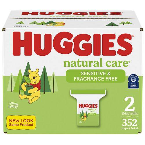 Order Huggies Natural Care Sensitive Baby Wipes Fragrance Free - 176.0 ea x 2 pack food online from Walgreens store, Atlanta on bringmethat.com