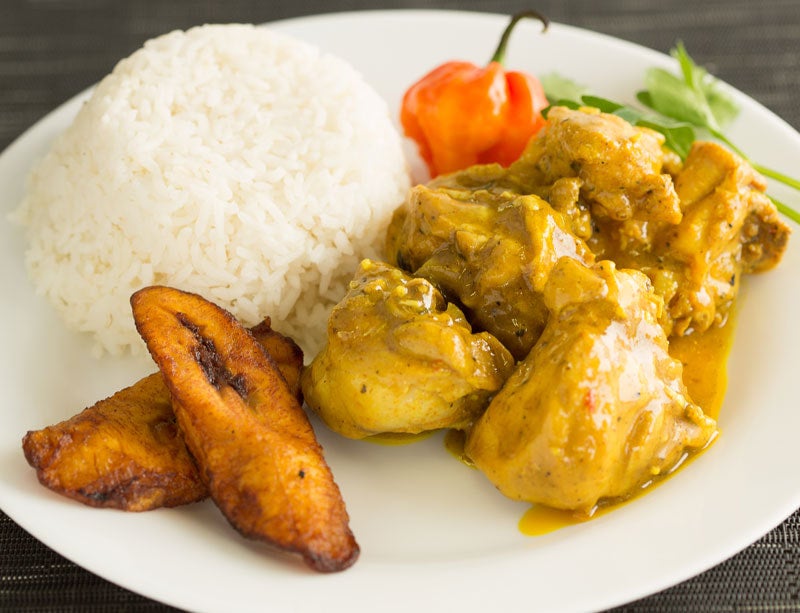 Order Small Curry Chicken Platter food online from Island Pride store, Pottstown on bringmethat.com