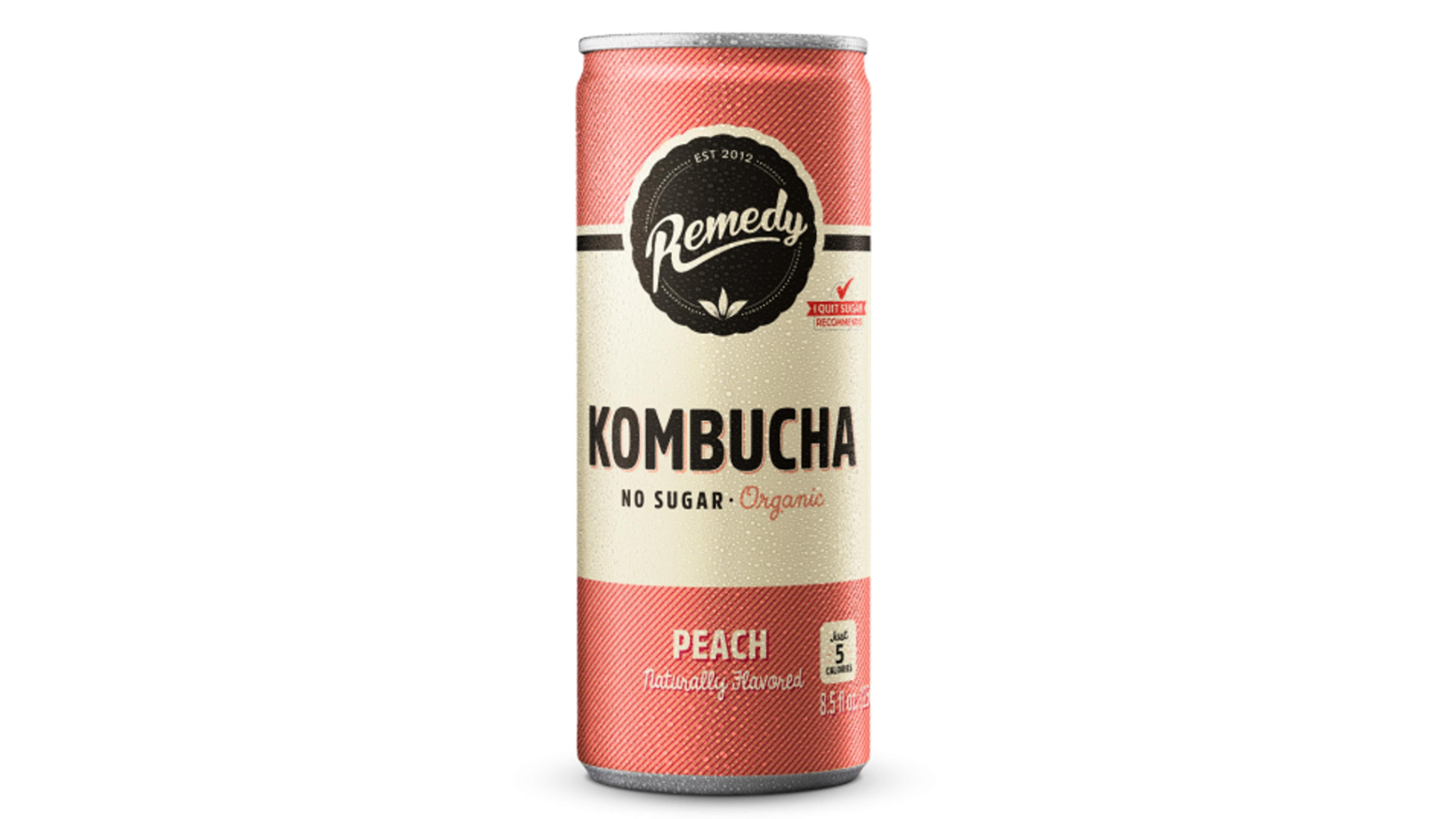 Order Remedy Kombucha Peach food online from Soupchu store, San Francisco on bringmethat.com