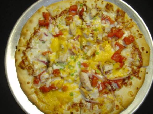 Order 10" BBQ Chicken Pizza food online from The Quarter Bar & Grill store, Addison on bringmethat.com