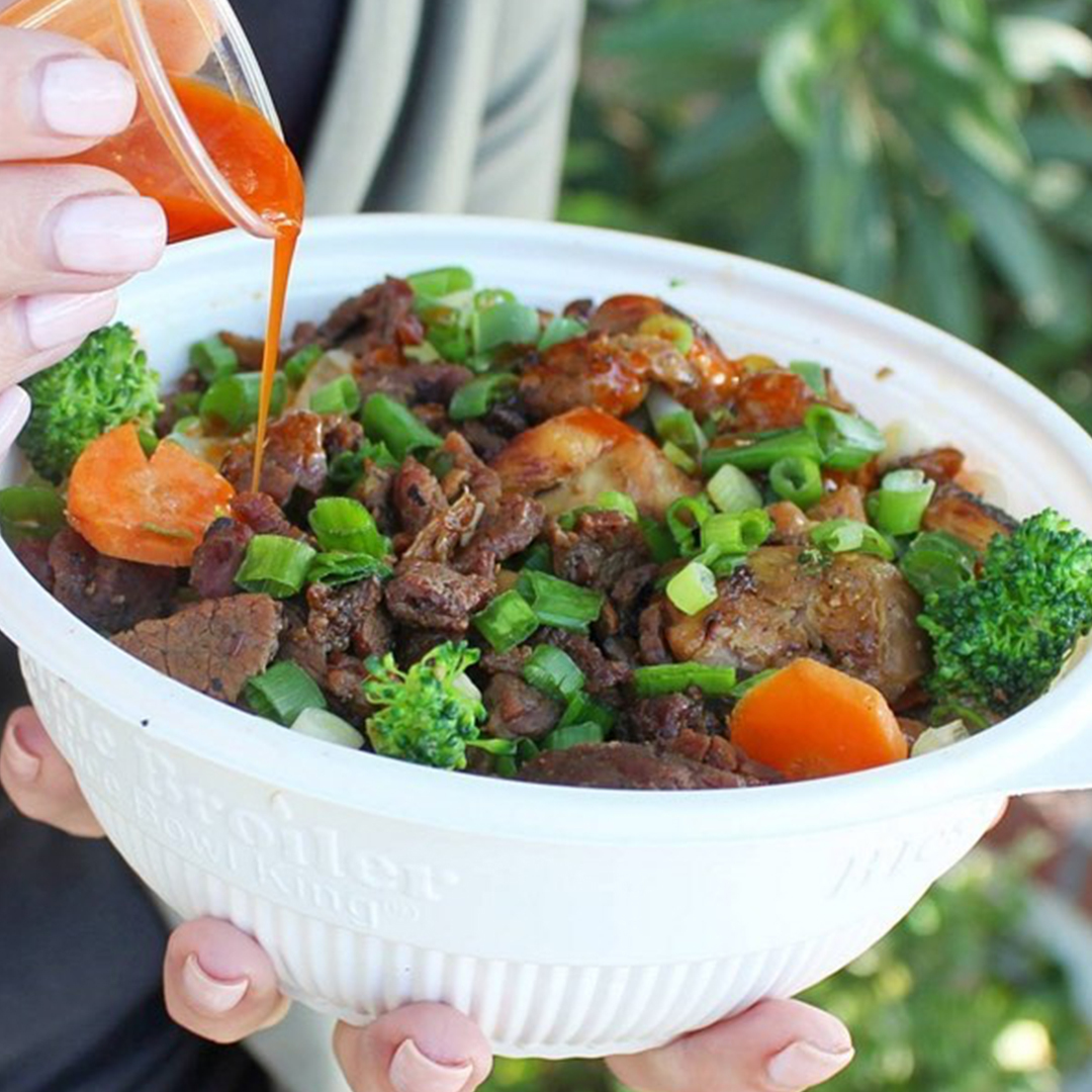 Order Chicken and Beef Bowl food online from Flame Broiler store, Westminster on bringmethat.com