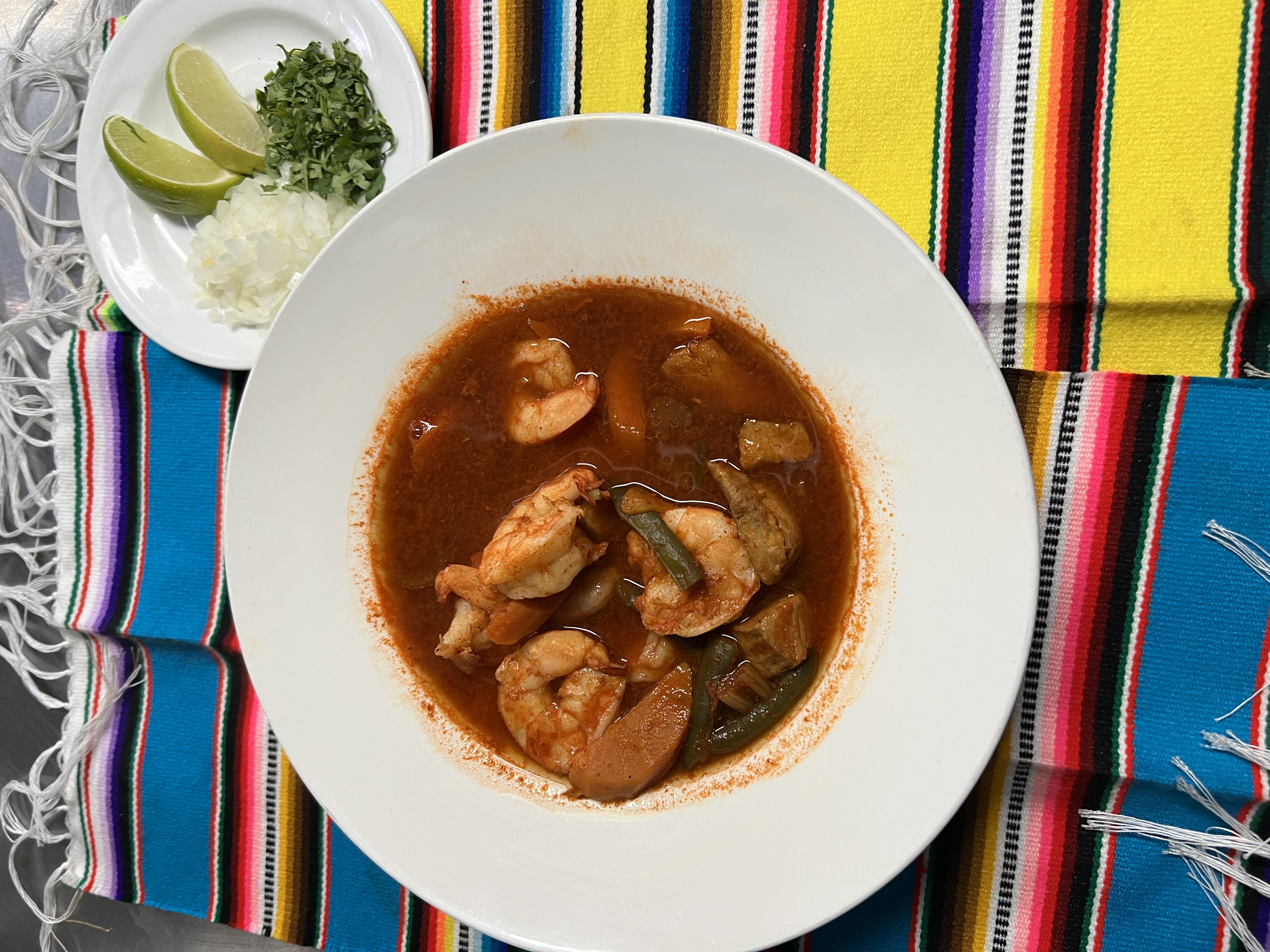 Order Sopa de Camarones food online from Chihuahua Mexican Restaurant store, Sunnyside on bringmethat.com