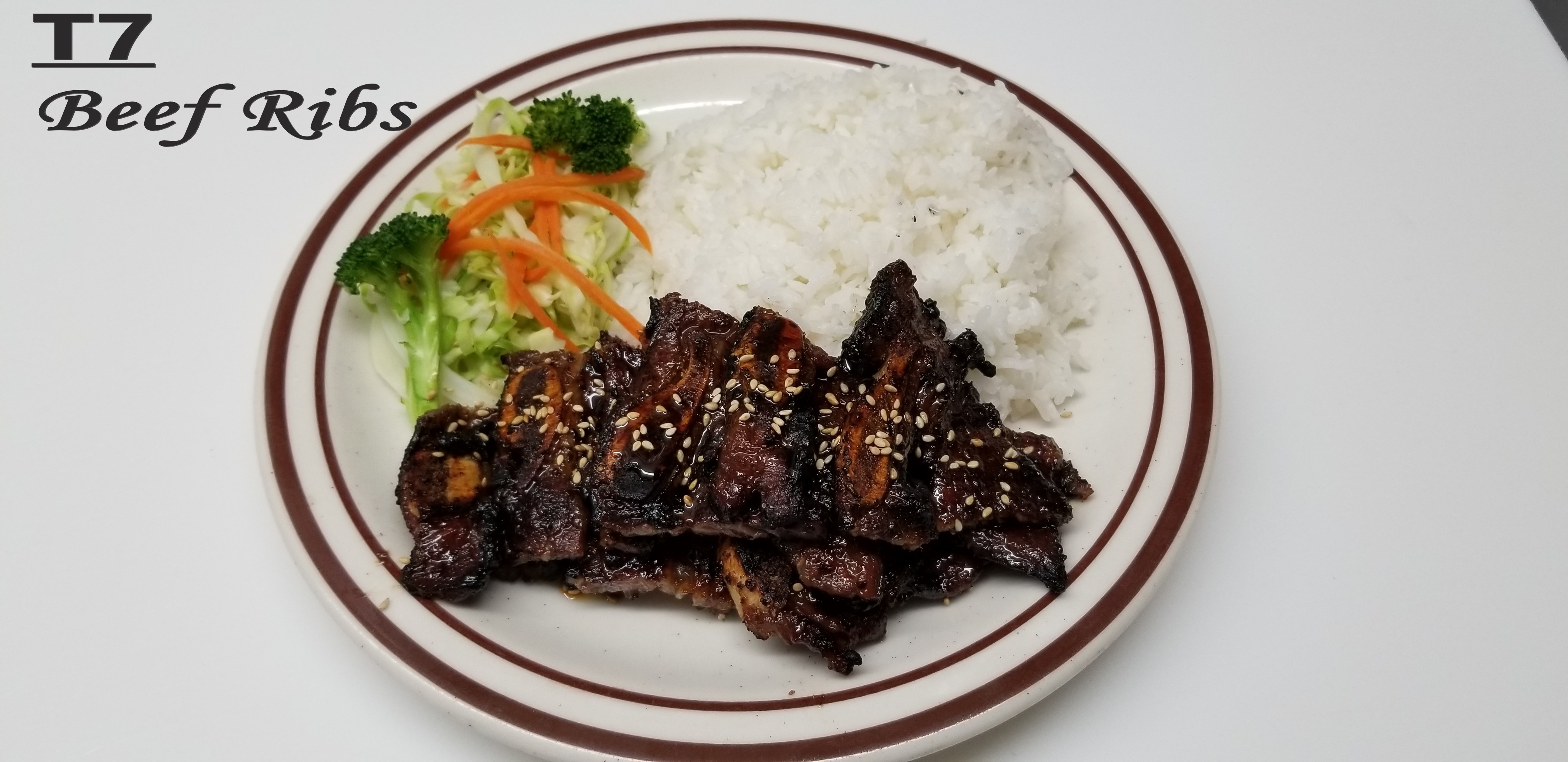 Order T7. Beef Ribs food online from Toki Teriyaki store, Albany on bringmethat.com