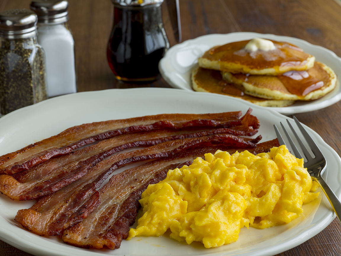 Order 4 slices of bacon, 2 eggs and a side food online from The Original Pancake House store, Fort Worth on bringmethat.com