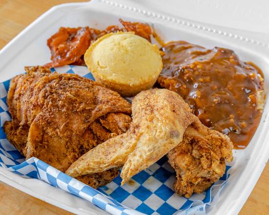Order Southern Fried Chicken (Dark) (2 pcs) food online from Frickin Fried! store, Concord on bringmethat.com