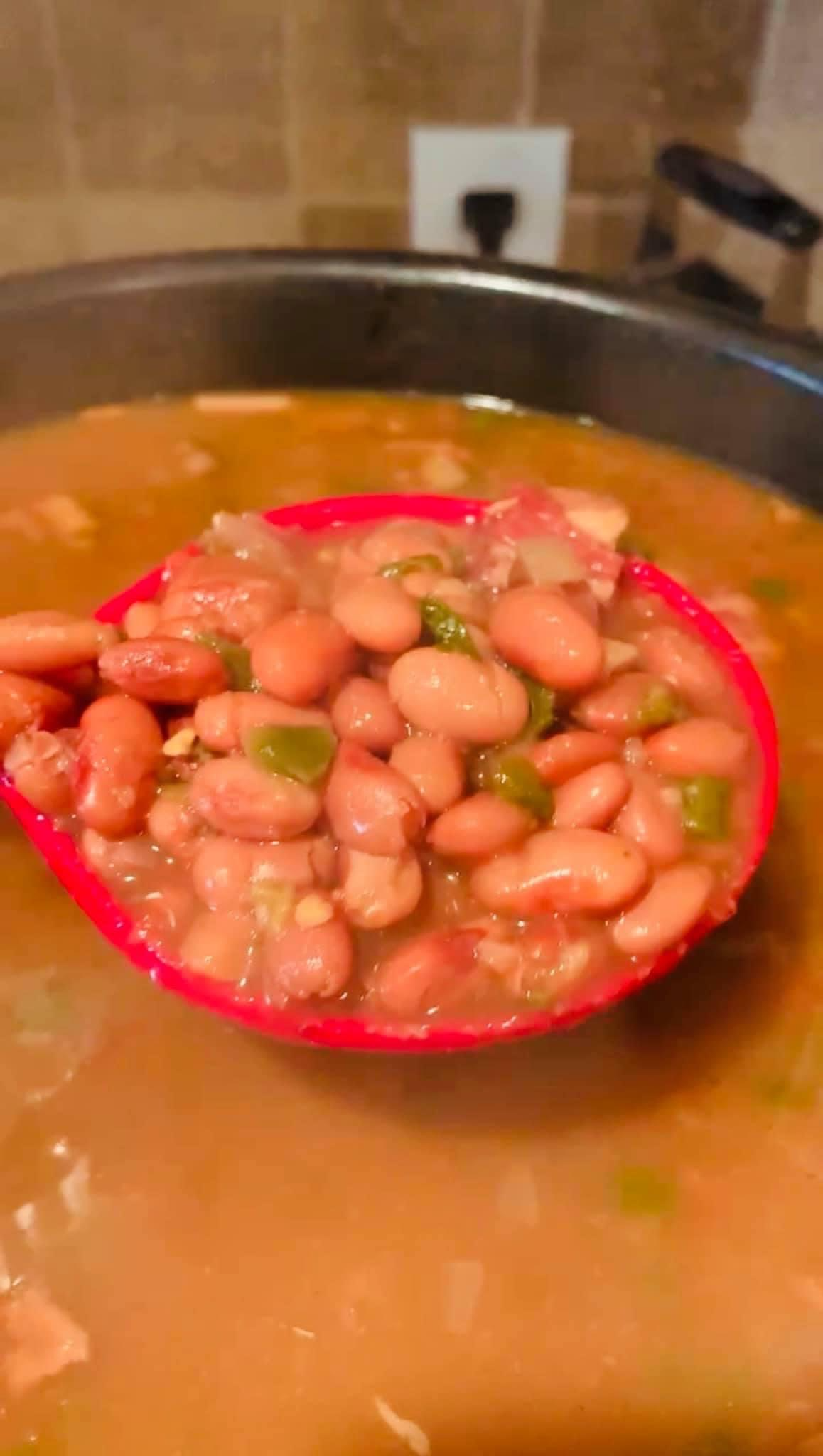 Order Homemade Boracho Beans food online from M & M Carnival Foods store, Midland on bringmethat.com