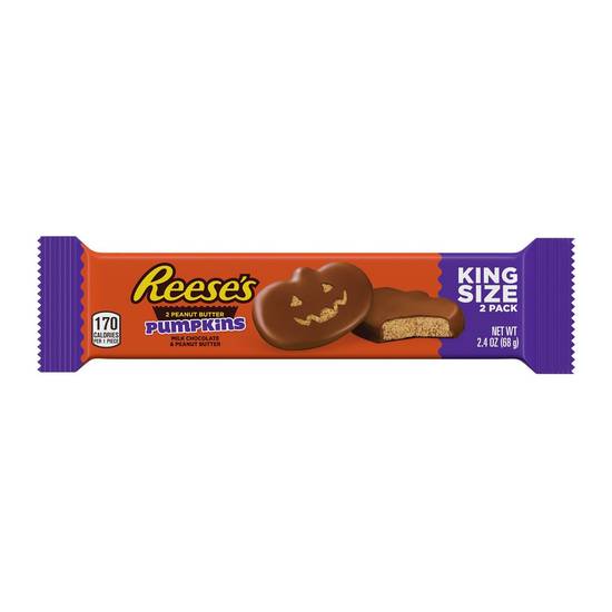 Order REESE'S Milk Chocolate Peanut Butter Pumpkins Halloween Candy, 2 CT food online from CVS store, Ulster County on bringmethat.com