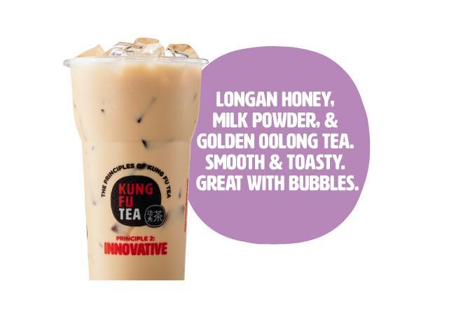 Order Honey Oolong Milk Tea food online from Kungfutea store, Modesto on bringmethat.com