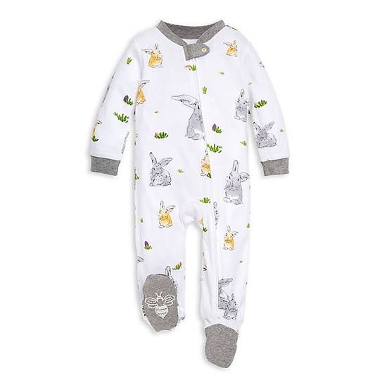 Order Burt's Bees Baby® Size 0-3M Bunny Trail Footie in White food online from Bed Bath & Beyond store, Lancaster on bringmethat.com