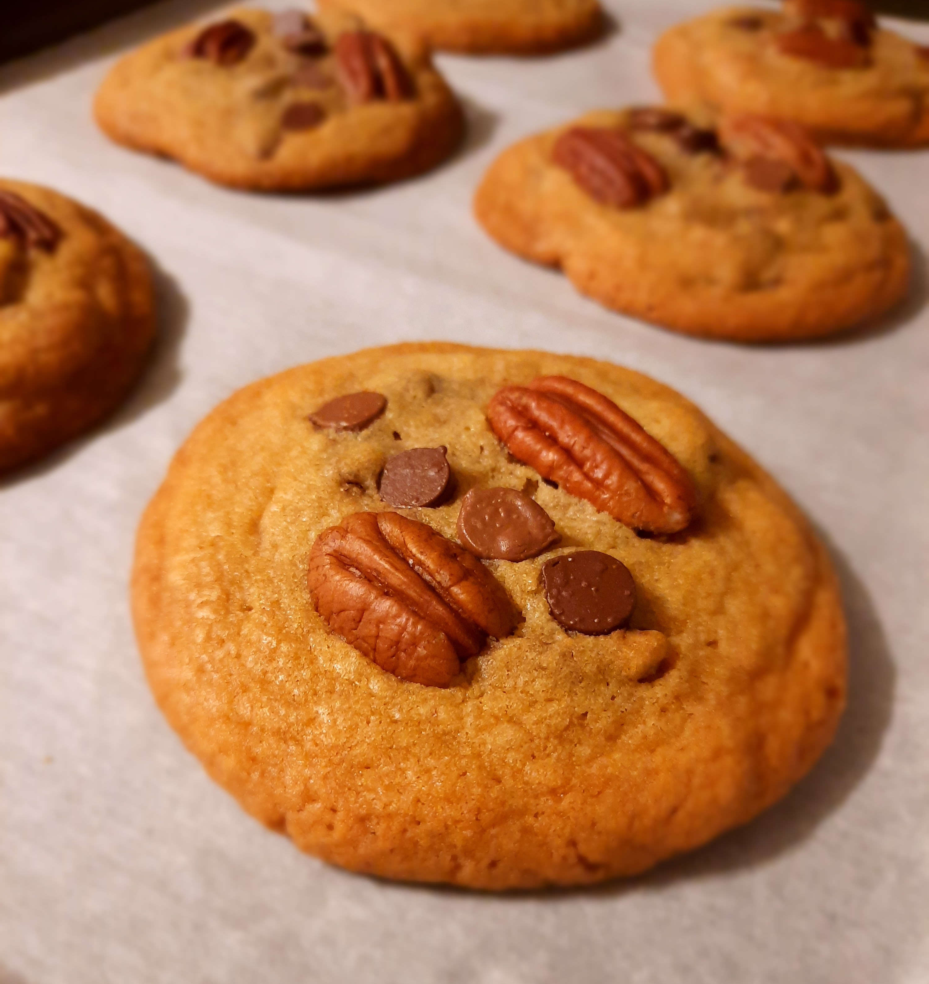 Order Chocolate Chip Pecan Cookie 12ct food online from Kinder Katering store, Houston on bringmethat.com