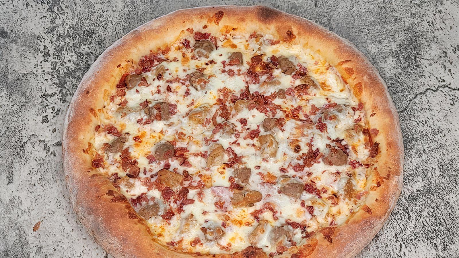 Order All Meat Pizza food online from Ski and Benny Pizza store, Anchorage on bringmethat.com