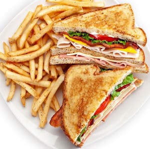Order Triple Decker Club Sandwich (970 cal) food online from Jimmy Egg store, Yukon on bringmethat.com