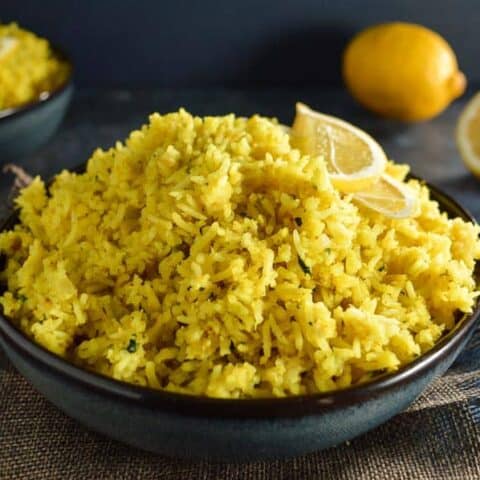 Order Lemon & coconut Rice food online from Sonny Indian Kitchen store, Chatham on bringmethat.com
