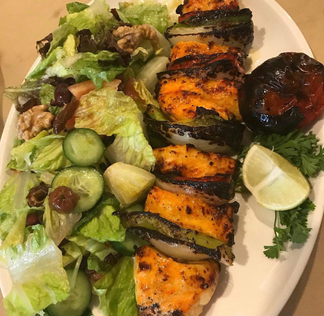 Order Chicken Shish Kabob food online from Sadaf Restaurant store, Thousand Oaks on bringmethat.com