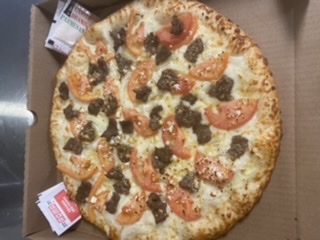 Order Greek Pizza food online from Baja Giant Piza store, San Diego on bringmethat.com