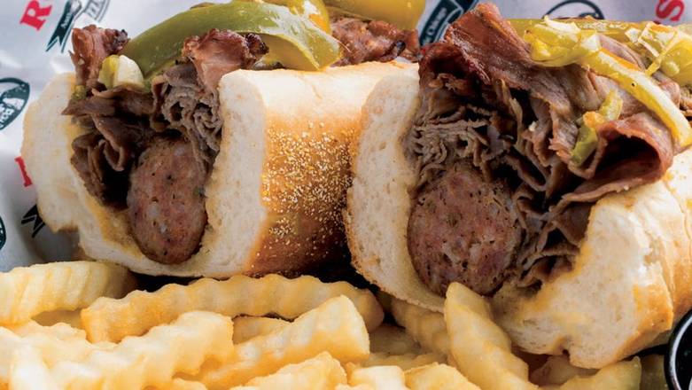 Order Italian Beef and Sausage Combo food online from Papa Saverio's store, Elgin on bringmethat.com