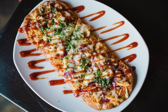 Order BBQ Chicken Flatbread food online from 110 Grill store, Worcester on bringmethat.com