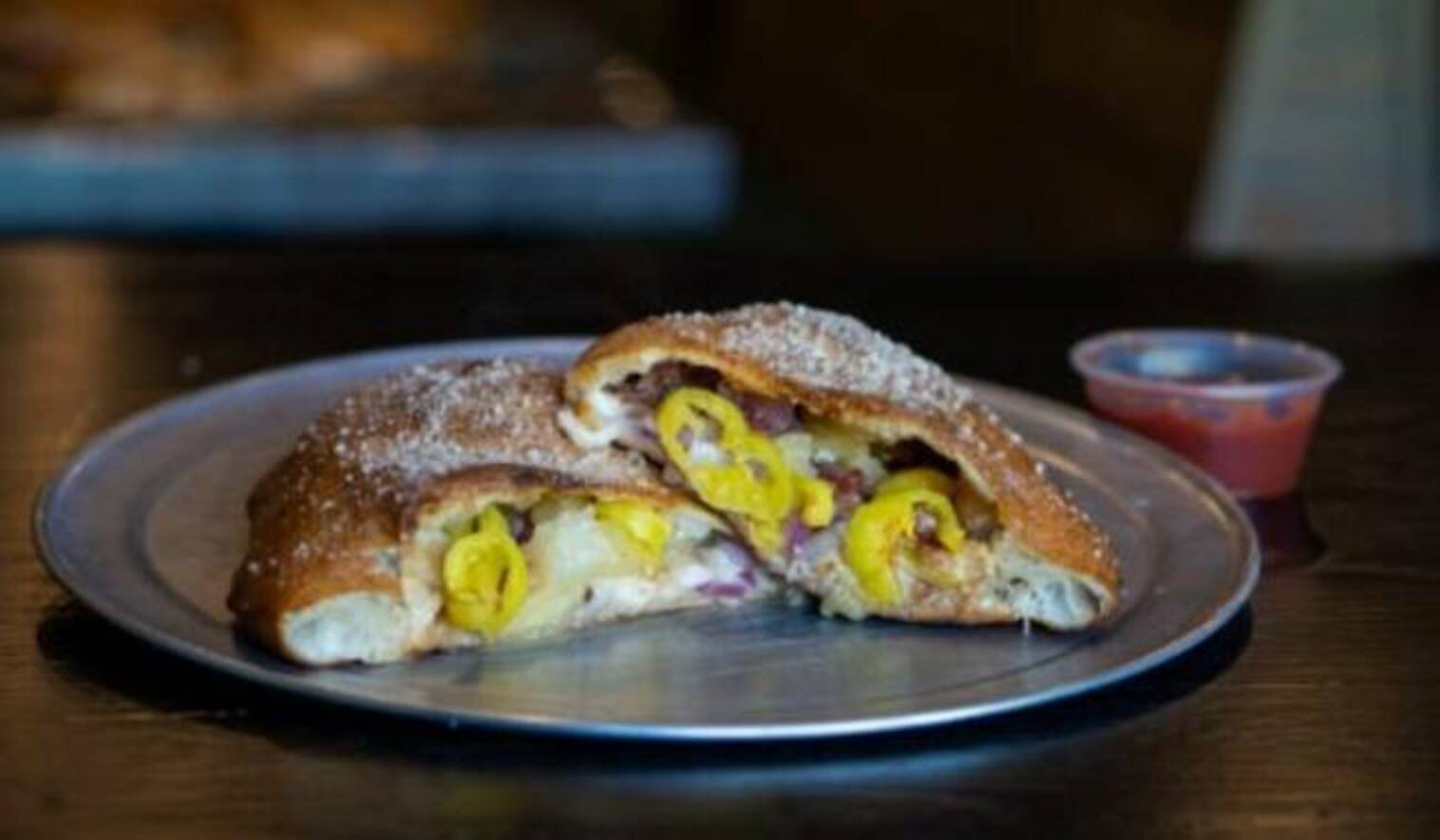 Order Desperado Calzone (8" Personal) food online from Peace Love And Pizza store, Alpharetta on bringmethat.com