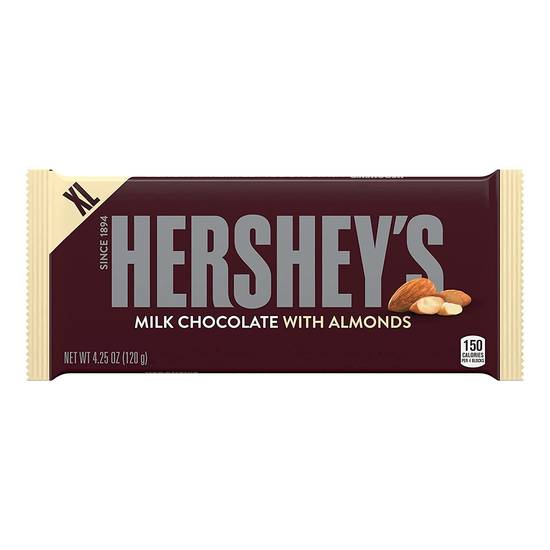 Order Hershey'S Milk Chocolate With Almonds Candy Bar food online from Exxon Food Mart store, Port Huron on bringmethat.com