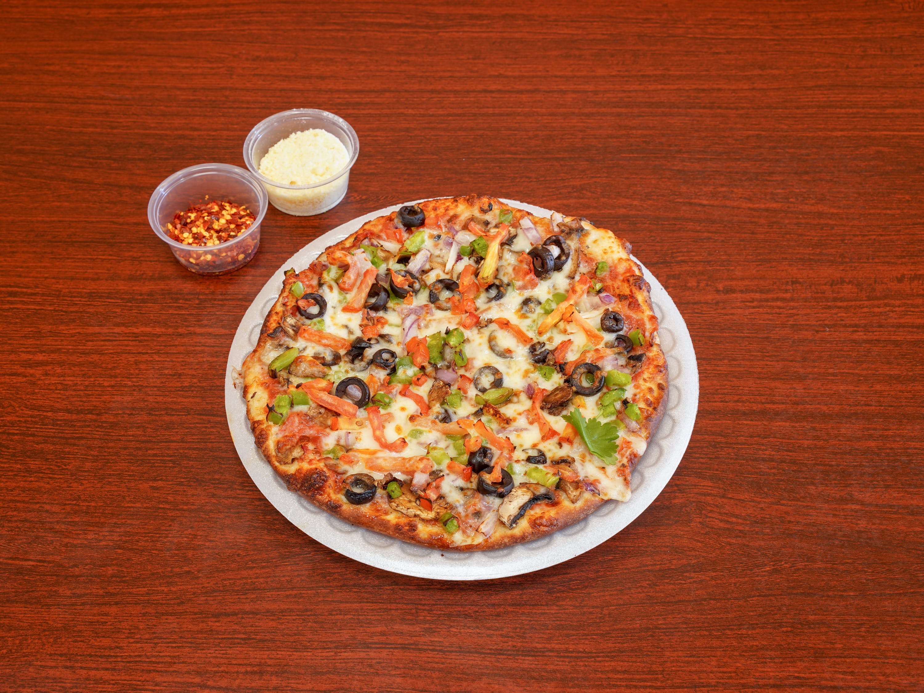 Order Vegetarian Pizza - Small 8" food online from Star Pizza store, Suisun City on bringmethat.com