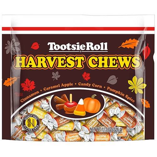Order Tootsie Roll Halloween Harvest Chews, Caramel Apple, Candy Corn, Pumpkin Spice, Cinnamon Assorted Fall Flavors - 11.5 oz food online from Walgreens store, Inver Grove Heights on bringmethat.com