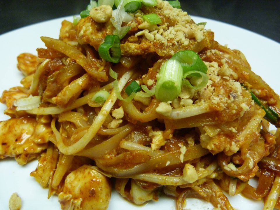 Order Pad Thai Noodles food online from Taste of Thailand store, Omaha on bringmethat.com
