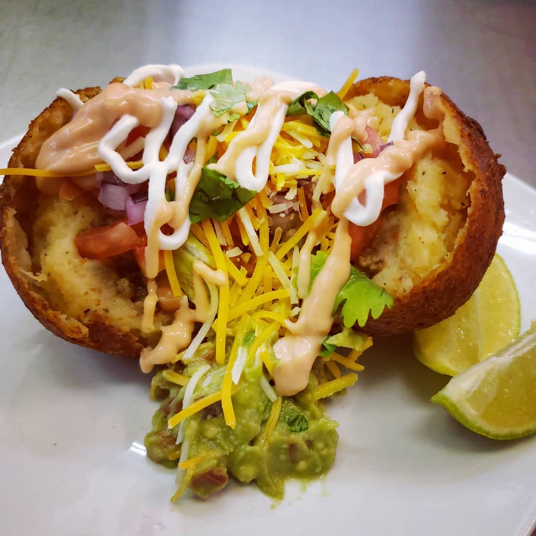 Order Chicken Loaded Potato Ball food online from Latino Taste To Go store, Cleveland on bringmethat.com
