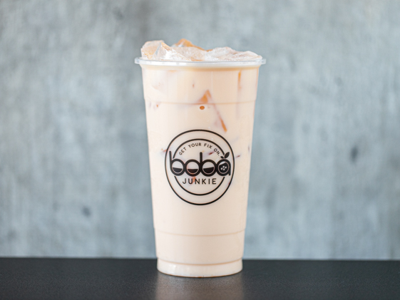 Order Rose Milk Tea food online from Boba Junkie store, Fountain Valley on bringmethat.com
