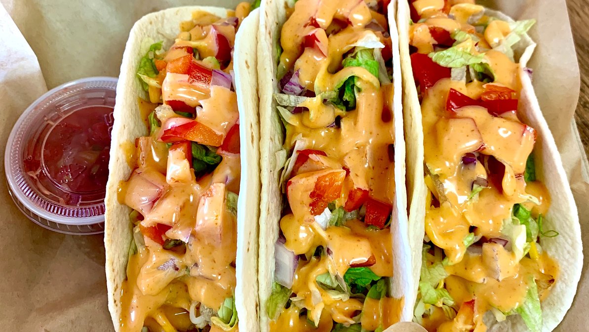 Order Beyond Meat Tacos food online from Creations Smoothie & Juice Bar store, Florissant on bringmethat.com