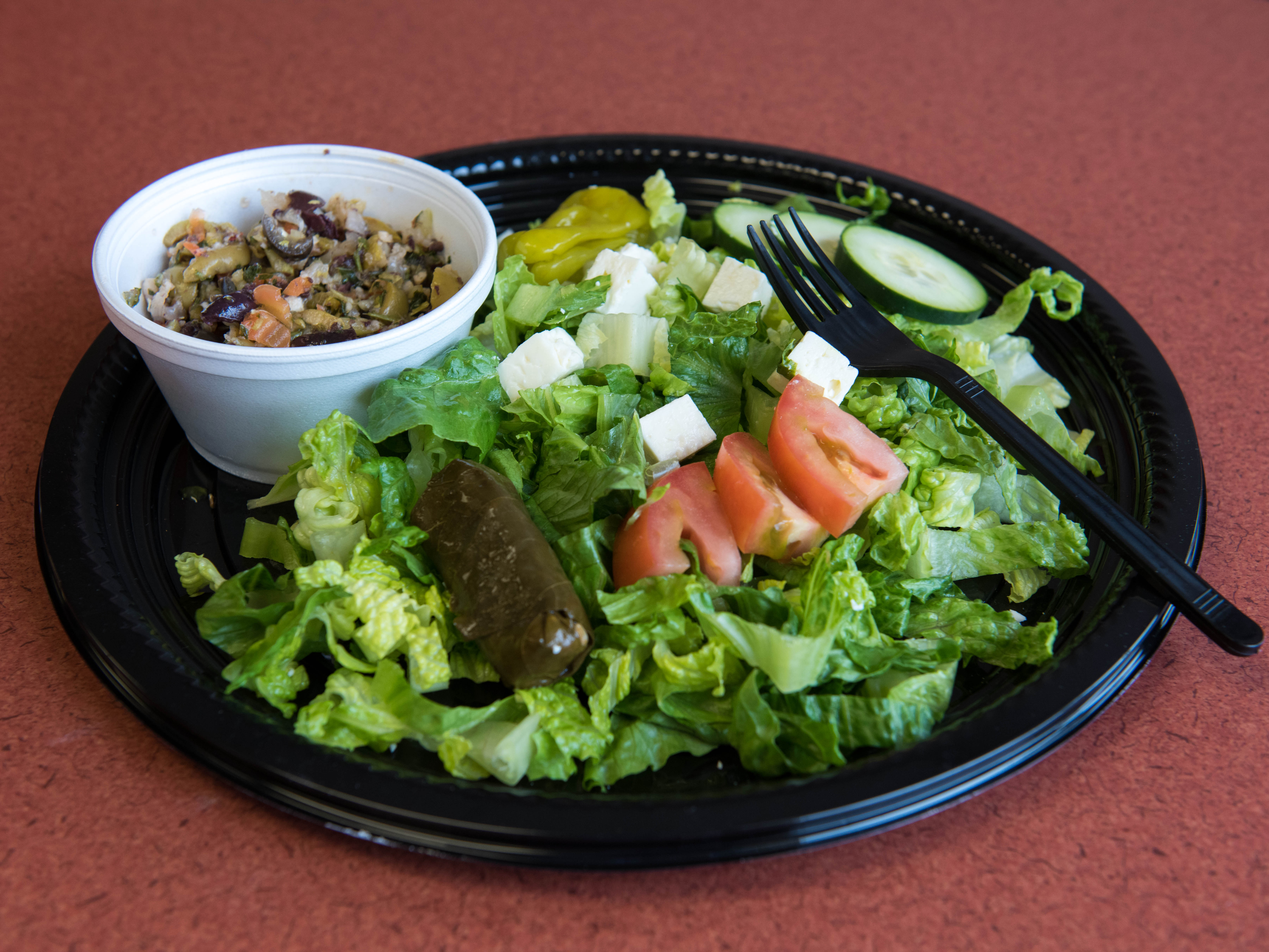 Order Greek Salad food online from Murphy's Deli Tanglewood store, Houston on bringmethat.com