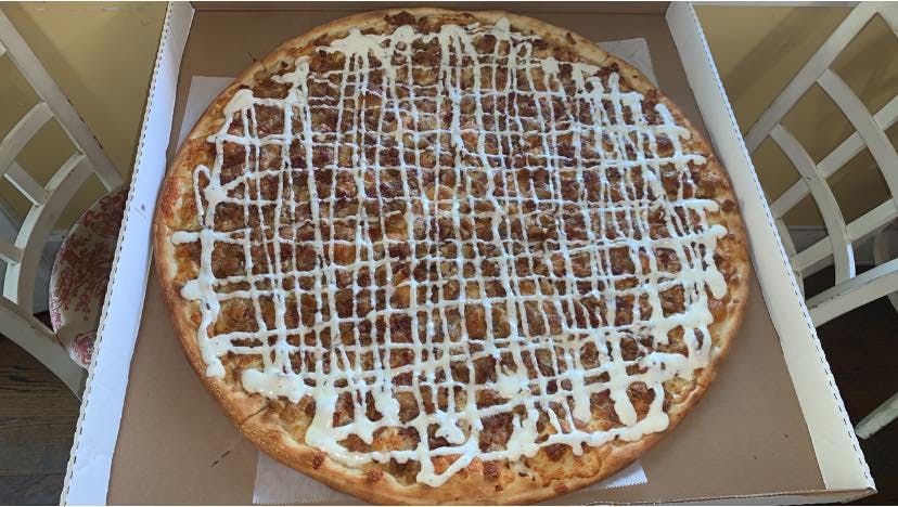 Order Chicken Bacon Ranch Pizza - Personal (8 Slices) food online from 4 Brothers Pizzeria & Restaurant store, Greenwood Lake on bringmethat.com
