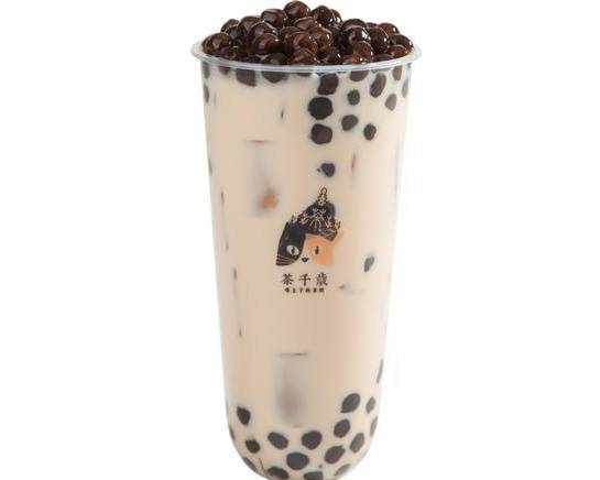 Order Black Pearl Coffee Milk Tea   珍珠鸳鸯奶茶 food online from Timeless Tea store, Bellevue on bringmethat.com