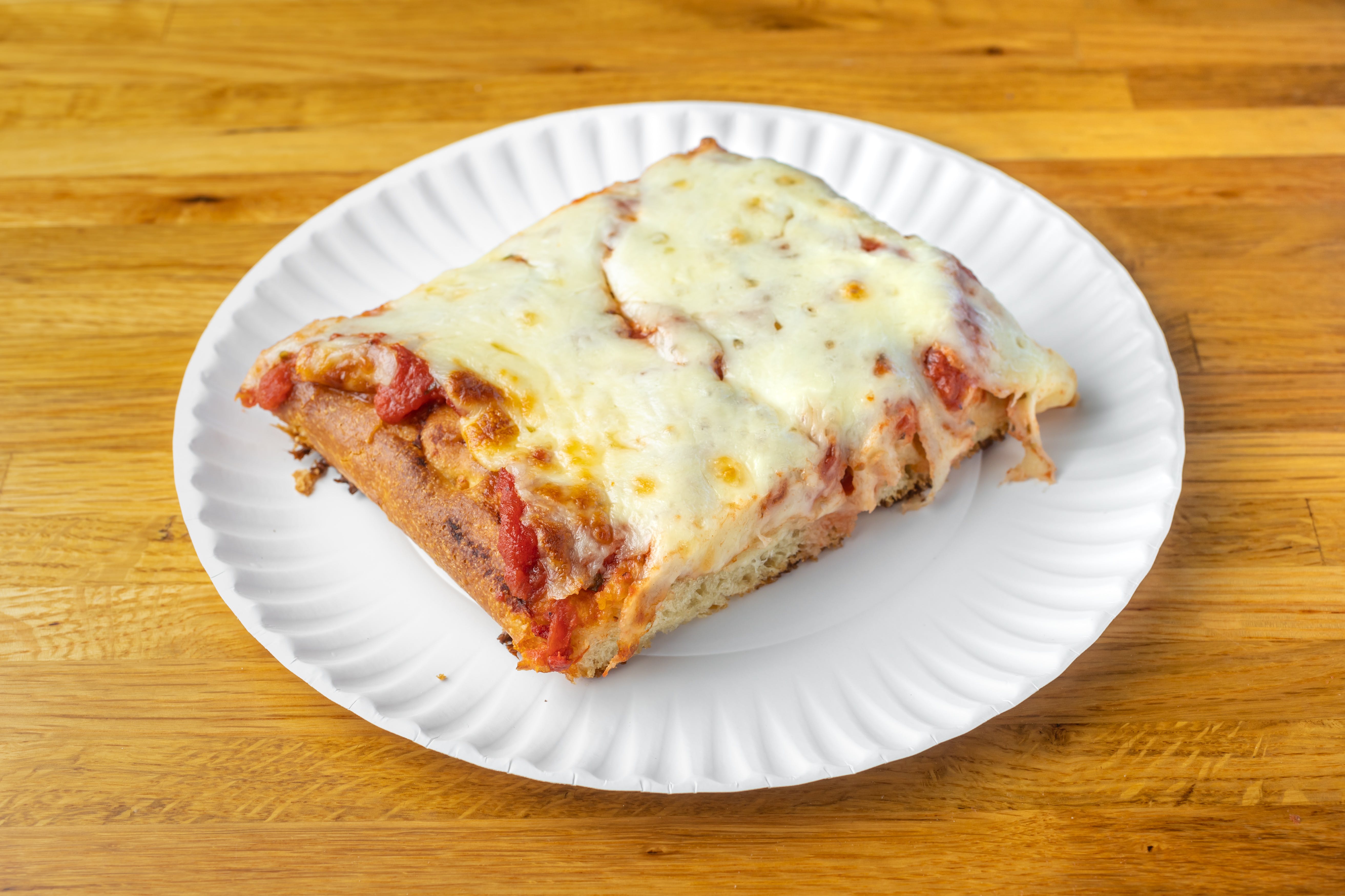Order Sicilian Cheese Pizza Slice - Slice food online from La Focaccia store, Melville on bringmethat.com