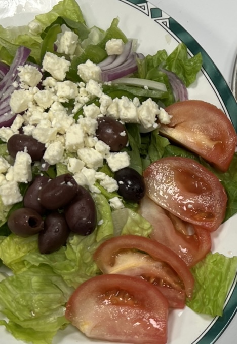 Order Greek Salad food online from Downtown Pizza store, Blacksburg on bringmethat.com