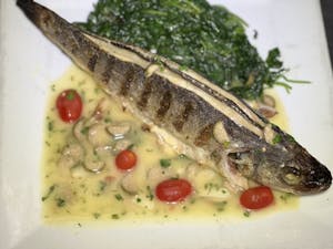 Order Grilled Whole Bronzino food online from Bistro 1051 store, Clark on bringmethat.com