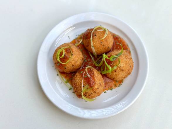 Order Fried Smoked Gouda Grit Balls food online from Dish Society store, Houston on bringmethat.com