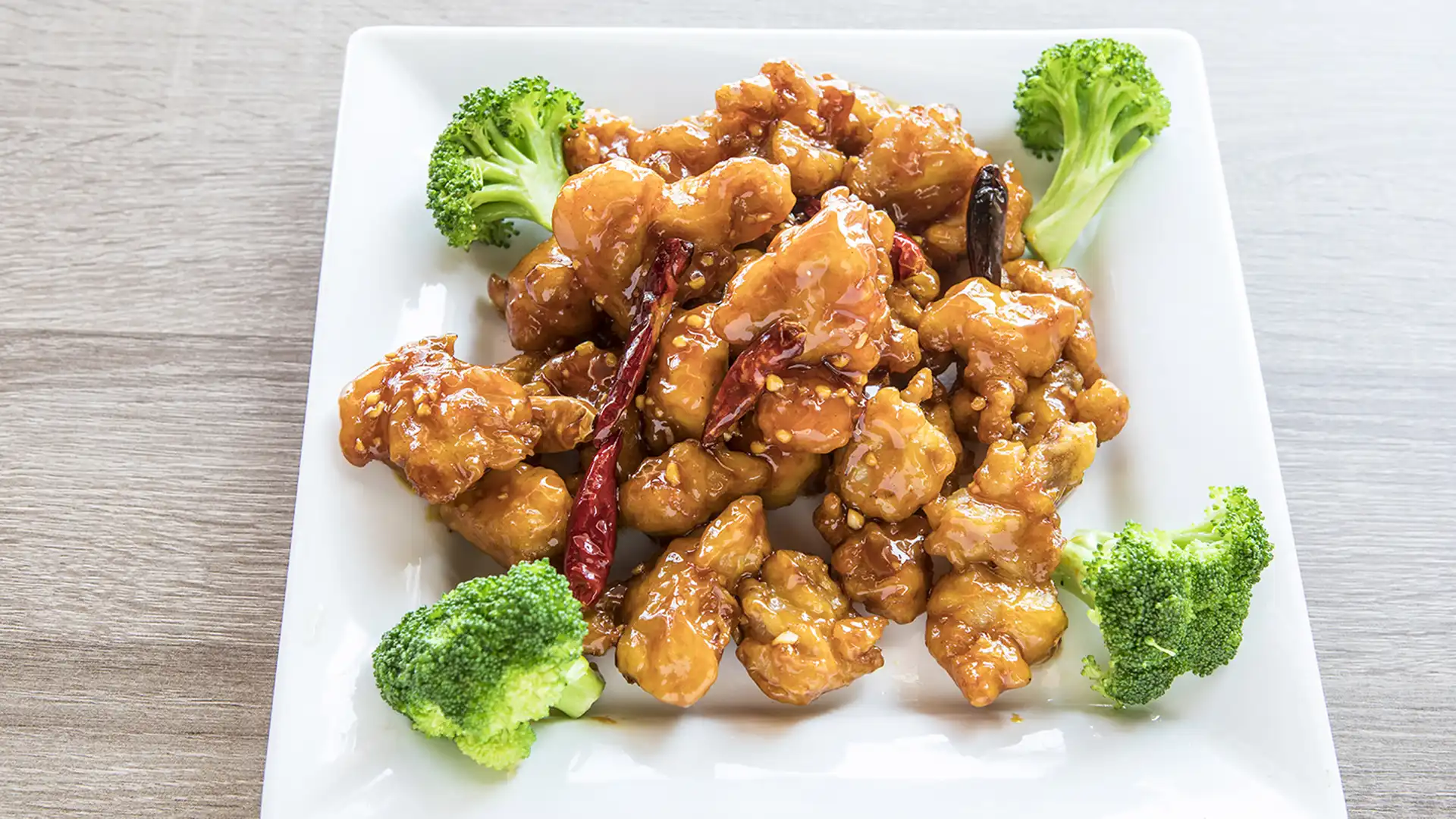 Order Soy Orange Chicken food online from Wok Express store, Lake Forest on bringmethat.com