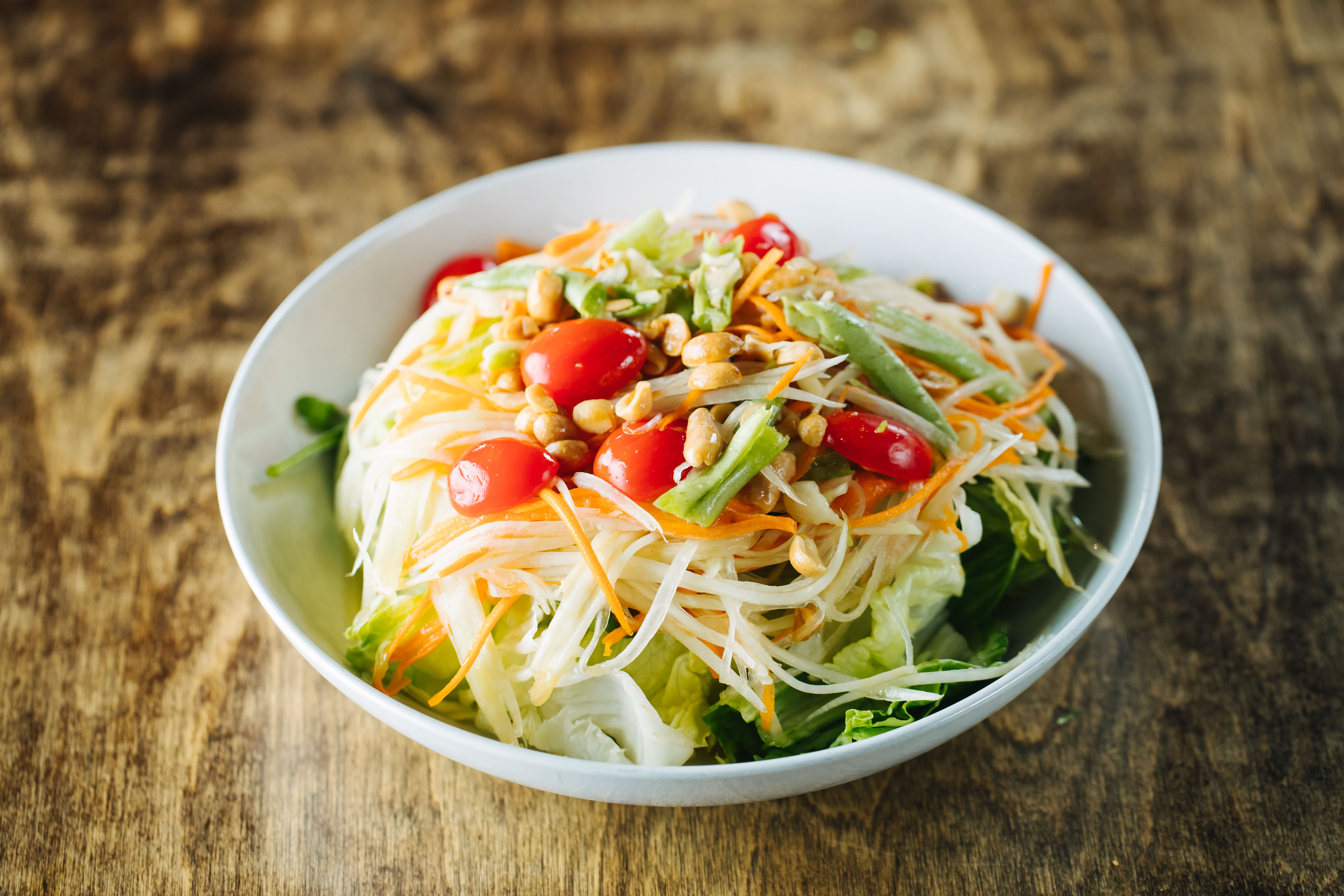 Order Green Papaya Salad food online from Si Lom Thai Asian store, Dallas on bringmethat.com