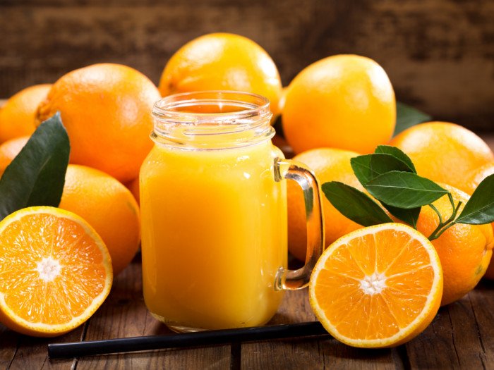 Order Medium 16 oz. Orange Juice  food online from La Hacienda Restaurant store, Perth Amboy on bringmethat.com
