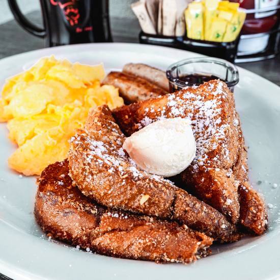 Order Almond French Toast food online from Biscuits Cafe store, Beaverton on bringmethat.com