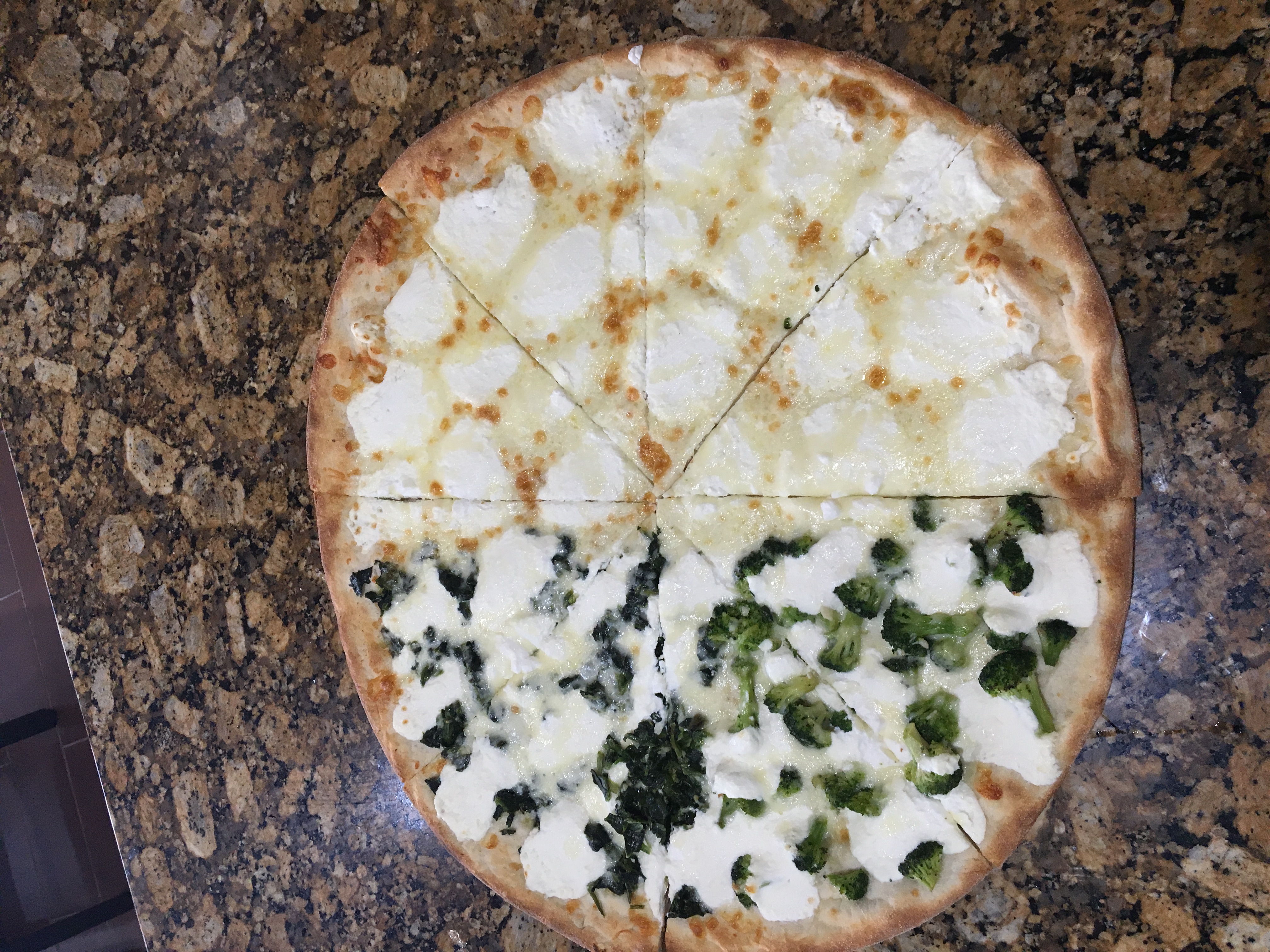 Order White Pizza with Broccoli food online from Belleville Pizza store, Belleville on bringmethat.com