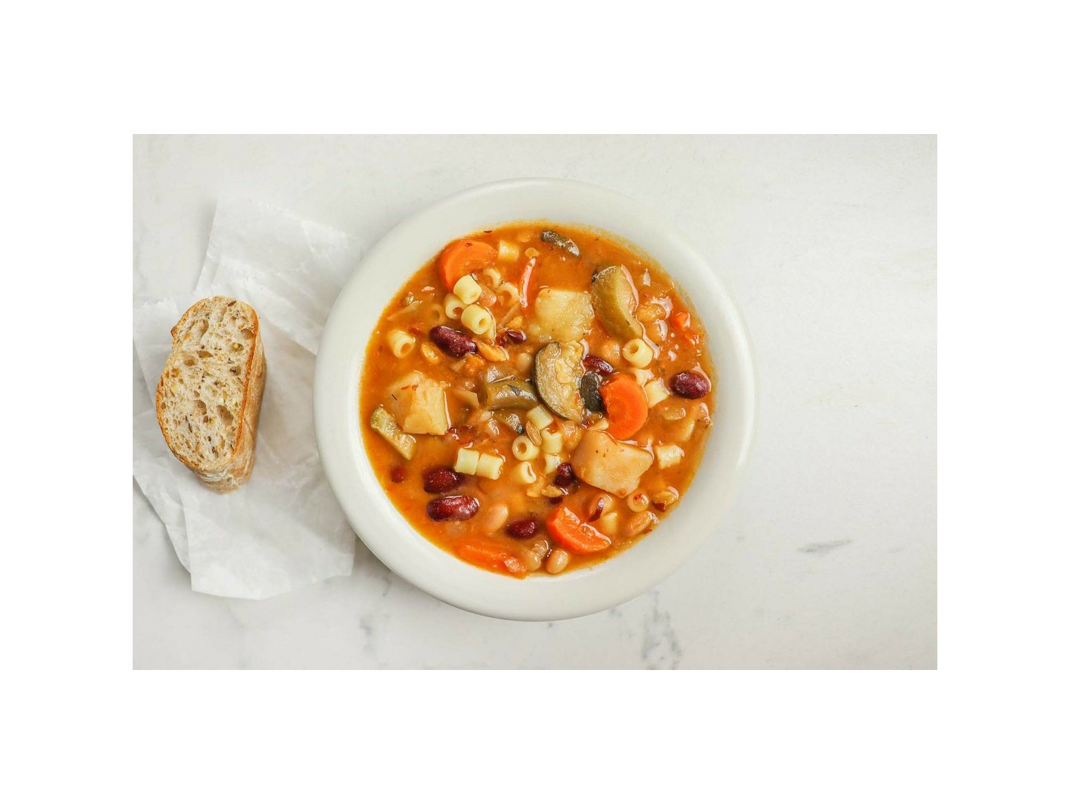 Order Minestrone Soup (Bowl) food online from Buona store, Harwood Heights on bringmethat.com