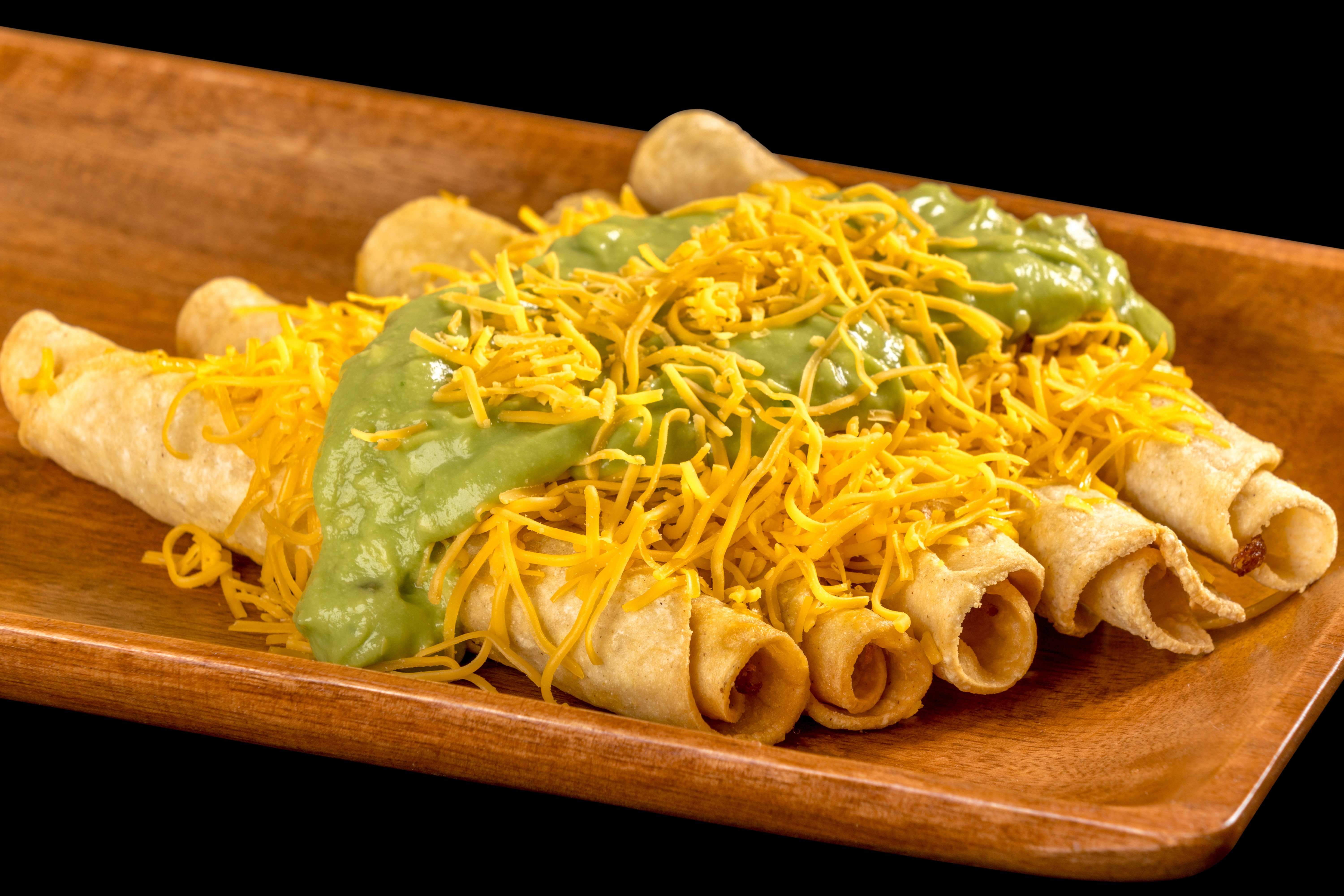 Order 5 Rolled Tacos Cheese with Guacamole food online from Filiberto Mexican Food store, Mesa on bringmethat.com