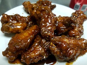 Order Bar-B-Q Wings (8) food online from China Restaurant store, Roseville on bringmethat.com