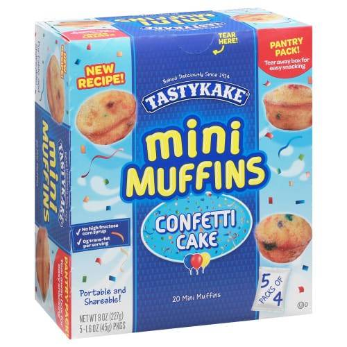 Order Tastykake · Confetti Cake Mini Muffins (5 x 1.6 oz) food online from Safeway store, Rehoboth Beach on bringmethat.com