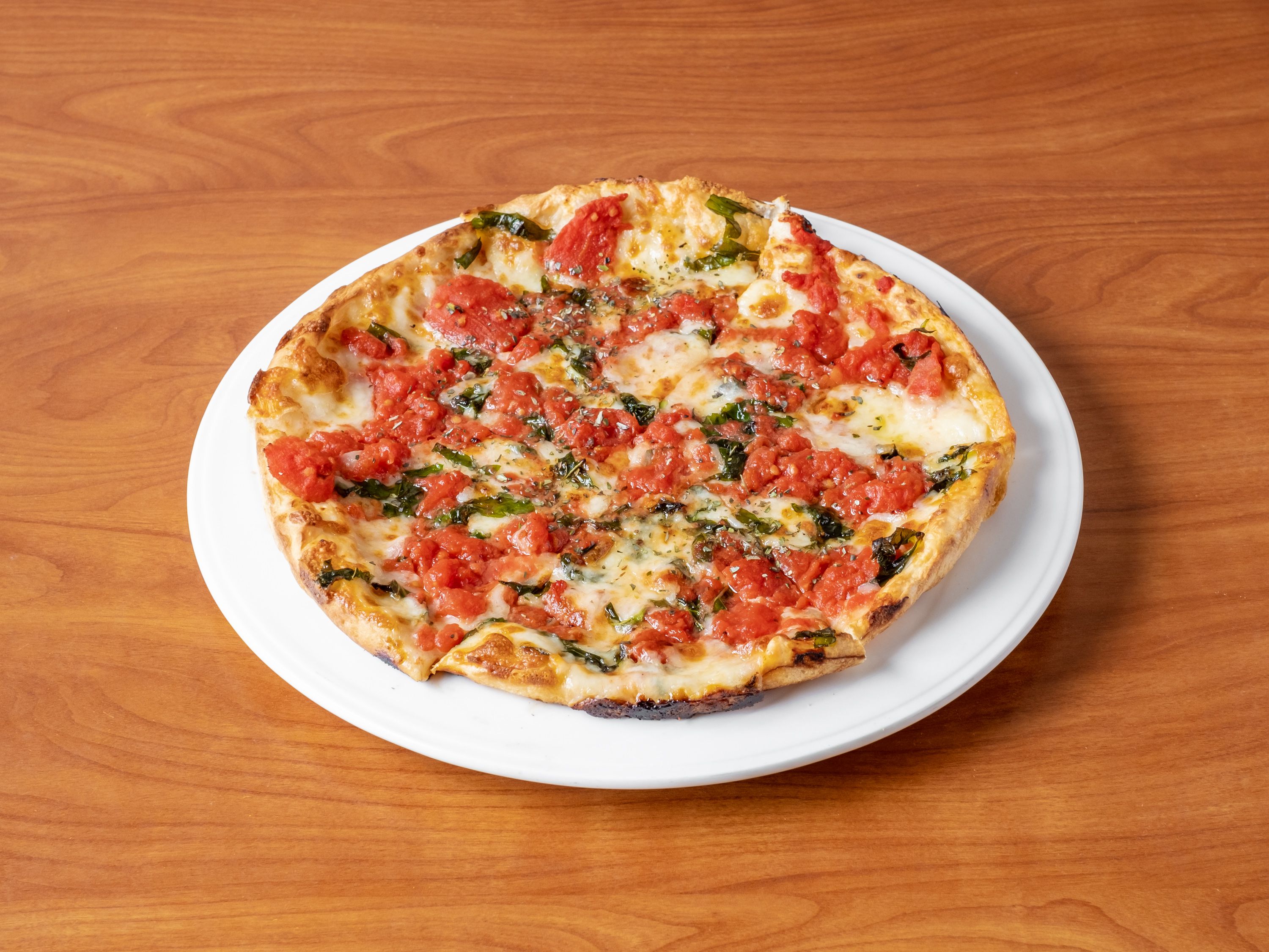 Order Margherita Specialty Small Pizza food online from Old Towne Restaurant store, Trumbull on bringmethat.com